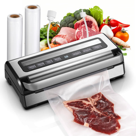 AAOBOSI 95KPa vacuum sealer front view in stainless steel for durable storage