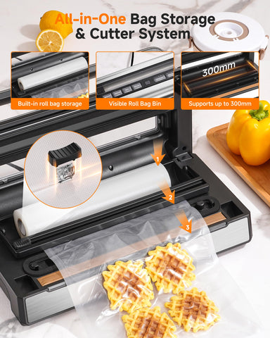 AAOBOSI vacuum sealer highlights double heat seal for secure packaging