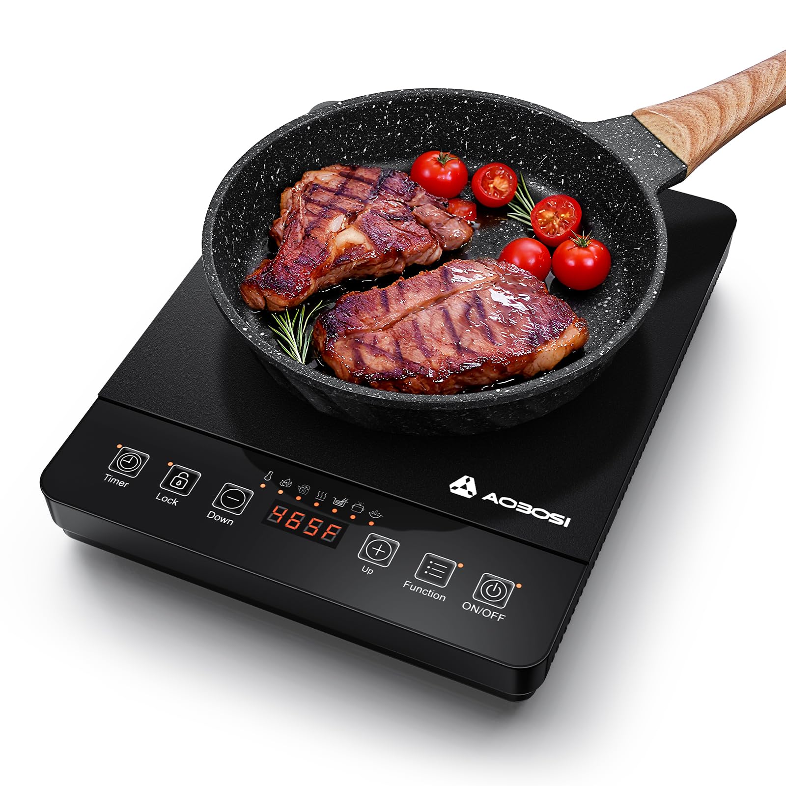 AAOBOSI portable induction cooktop offers space-saving setup for small kitchens