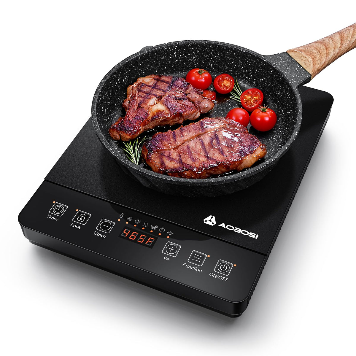 AAOBOSI portable induction cooktop offers space-saving setup for small kitchens