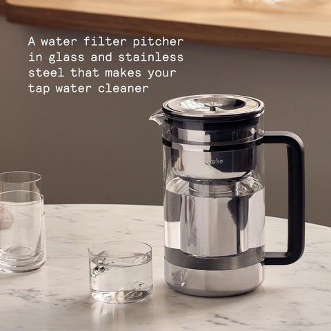 Aarke Purifier stainless steel cartridge with lid for durable filtration.