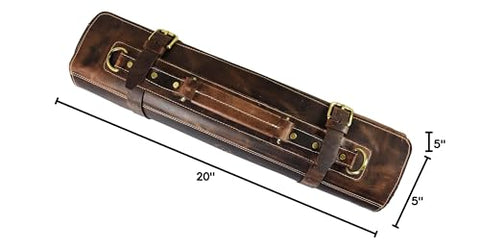 Aaron Leather Knife Roll suits utensil storage as well as a dedicated knife case.