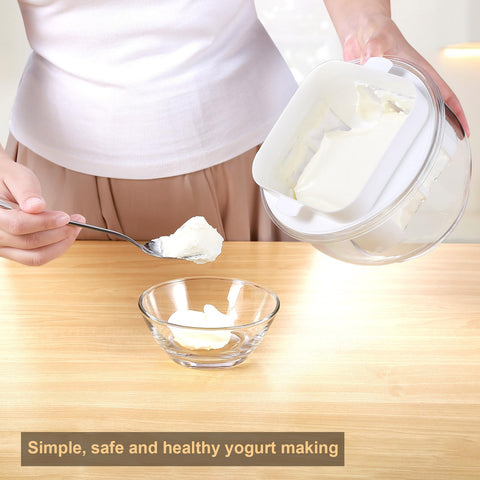 Aastrogleam BPA-free strainer supports safe at-home yogurt making.