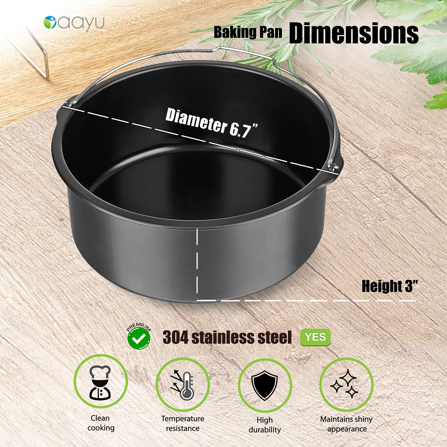 Aayu baking pan compatible with Instant Pot and Cosori expands cooking options.