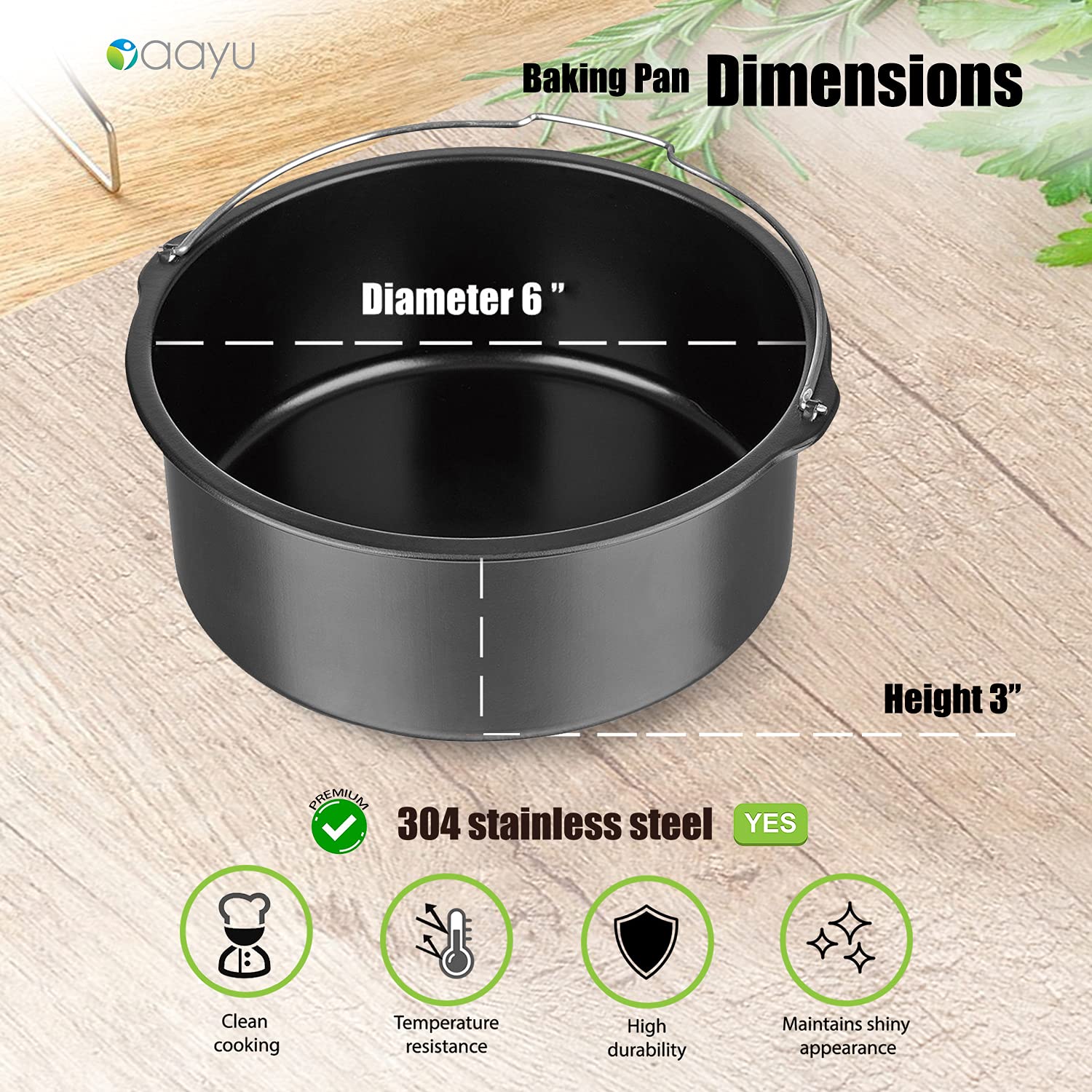Aayu baking pan is oven-safe and multipurpose for roasting or steaming.