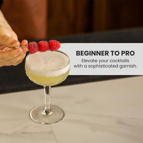 A Bar Above short drink picks fit perfectly across Old Fashioneds and Negronis for balanced presentation.