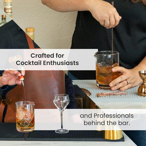A Bar Above 18 oz mixing glass with generous capacity for small batches.