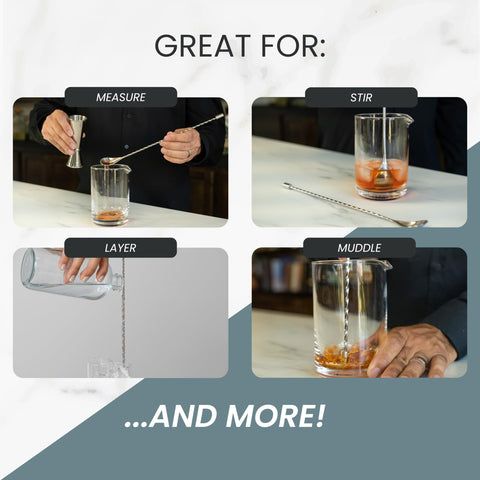 A Bar Above 304 stainless steel spoons offer rust resistance for busy bar nights.