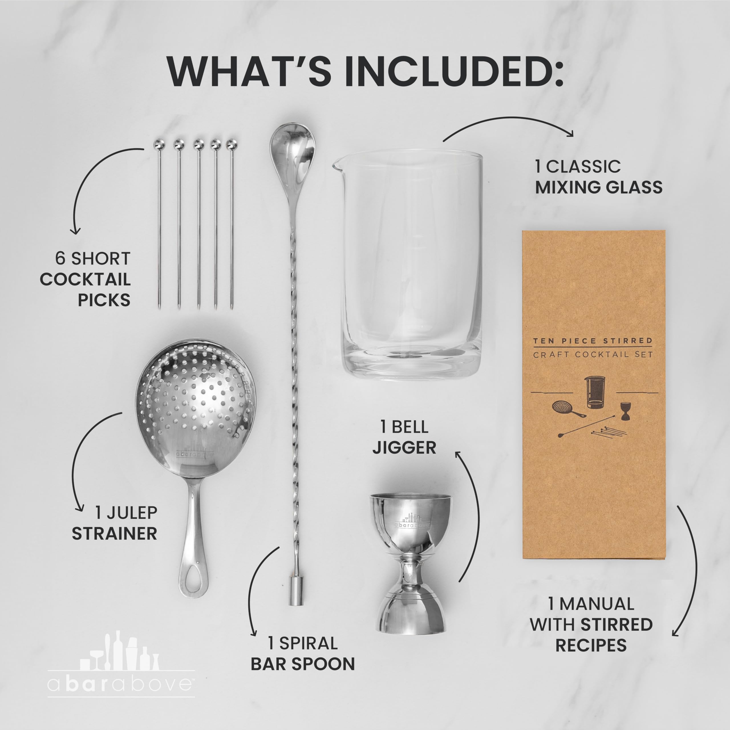 A Bar Above julep strainer stainless steel for clean pours
