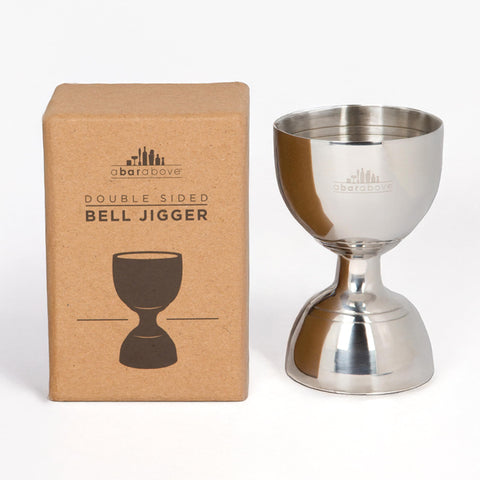 A Bar Above Premium Bell Jigger with internal markings for precise pours.