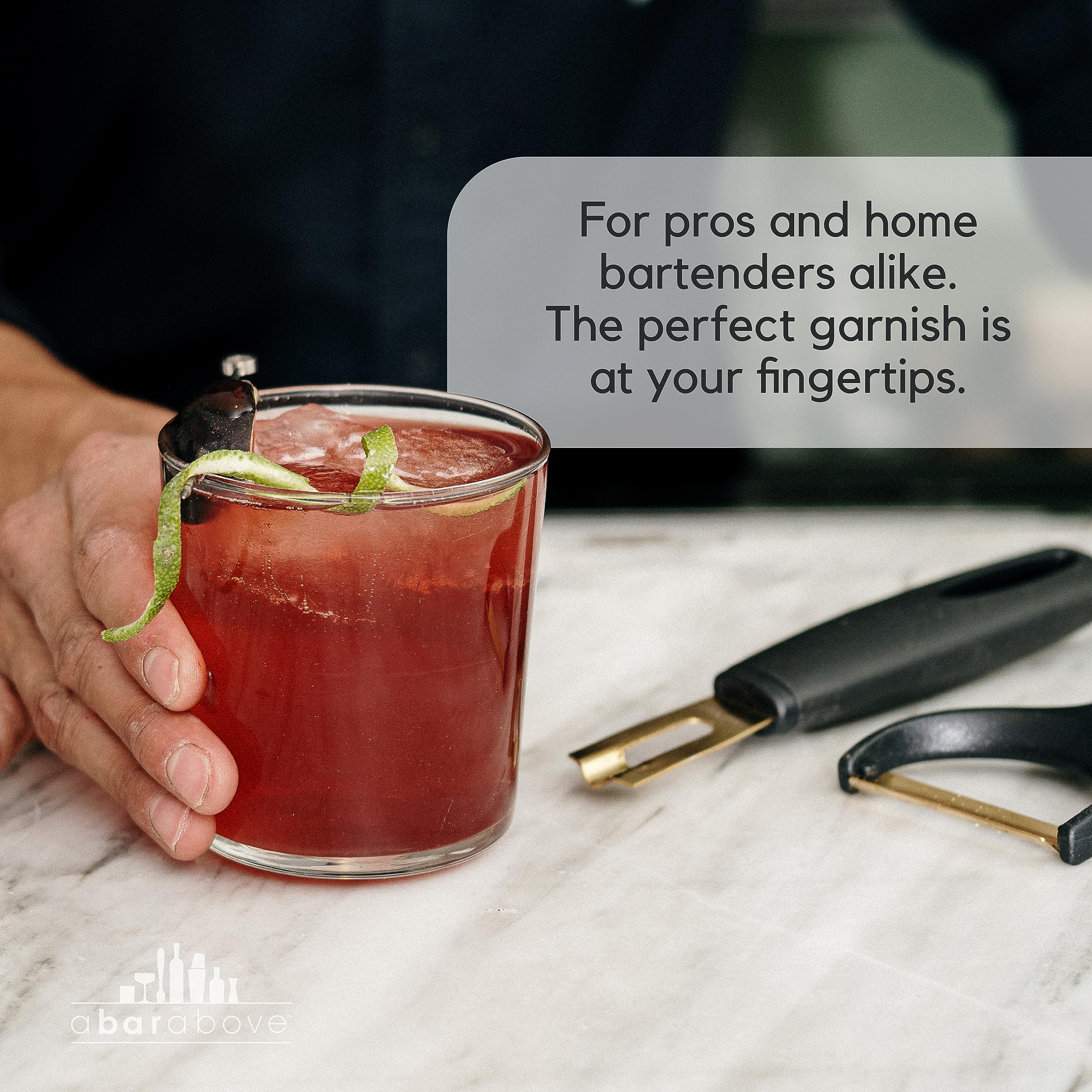 A Bar Above slip-resistant handle providing steady grip during fast-paced prep