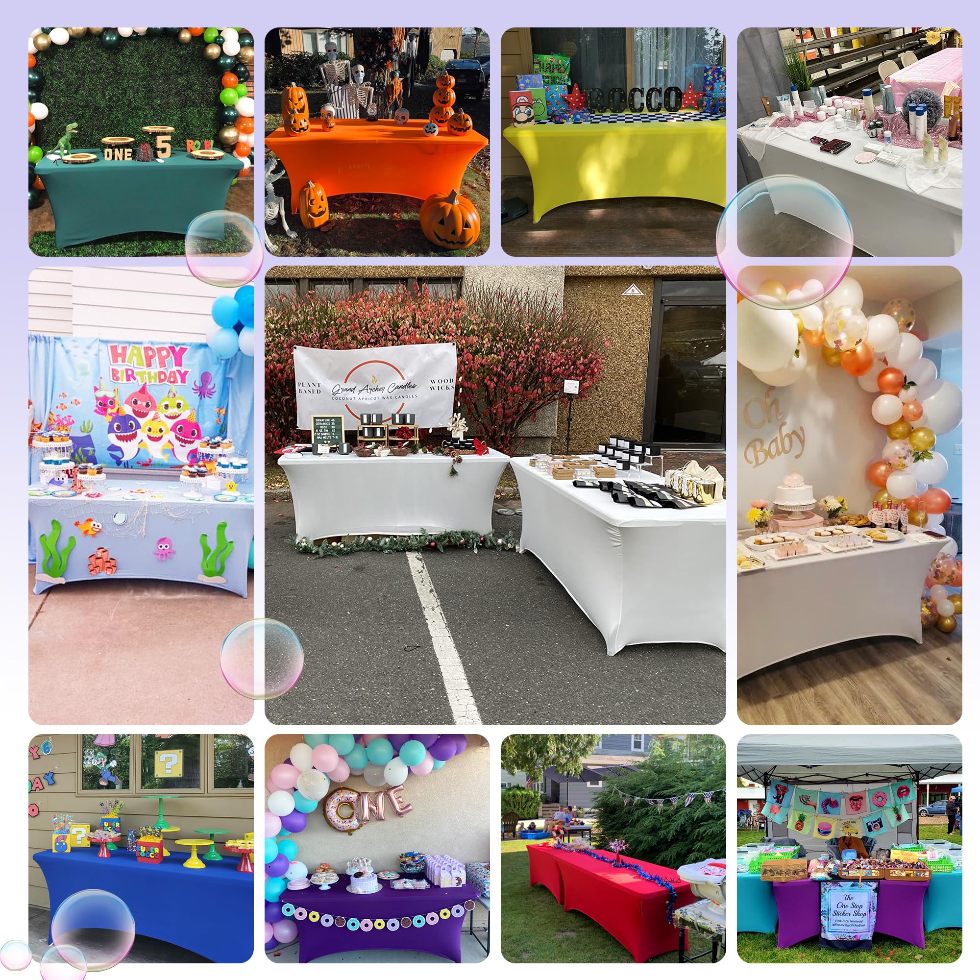 ABCCANOPY reusable table cloth protects tables while creating a refined ambiance.