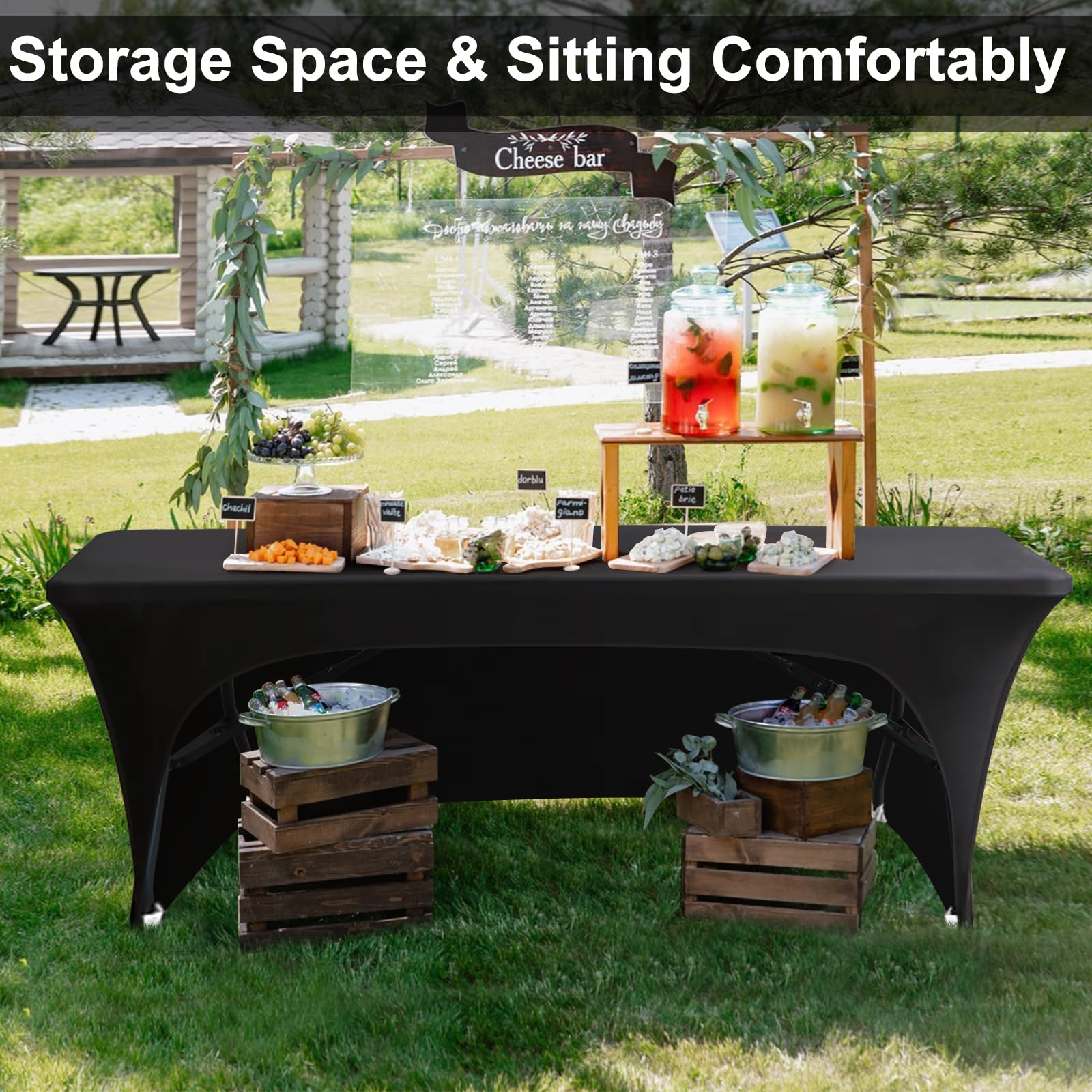 ABCCANOPY tablecloth showing leg pockets for secure, long-lasting fit