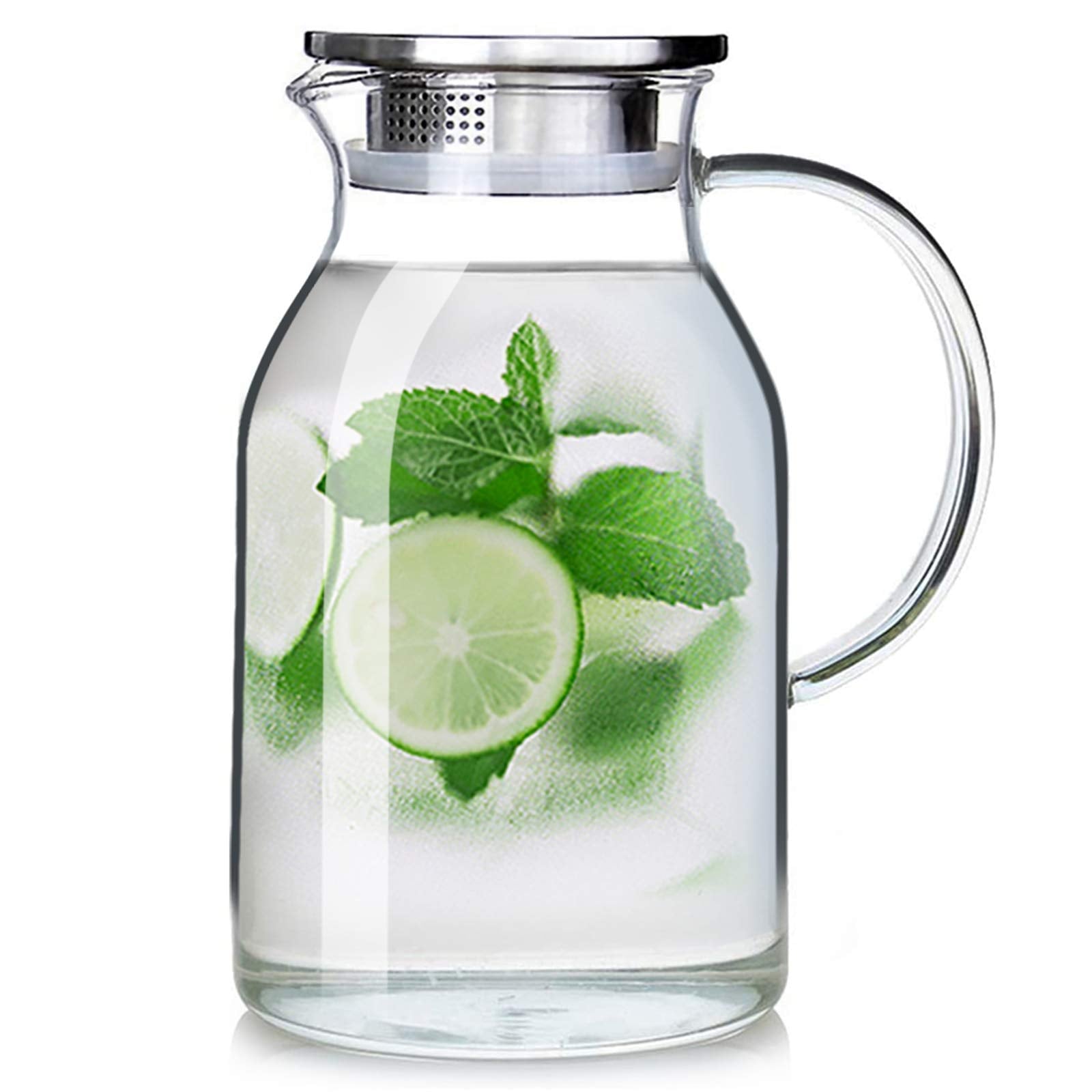 Abdodar 88OZ glass pitcher with lid and spout for easy pouring