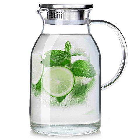 Abdodar 88OZ glass pitcher with lid and spout for easy pouring