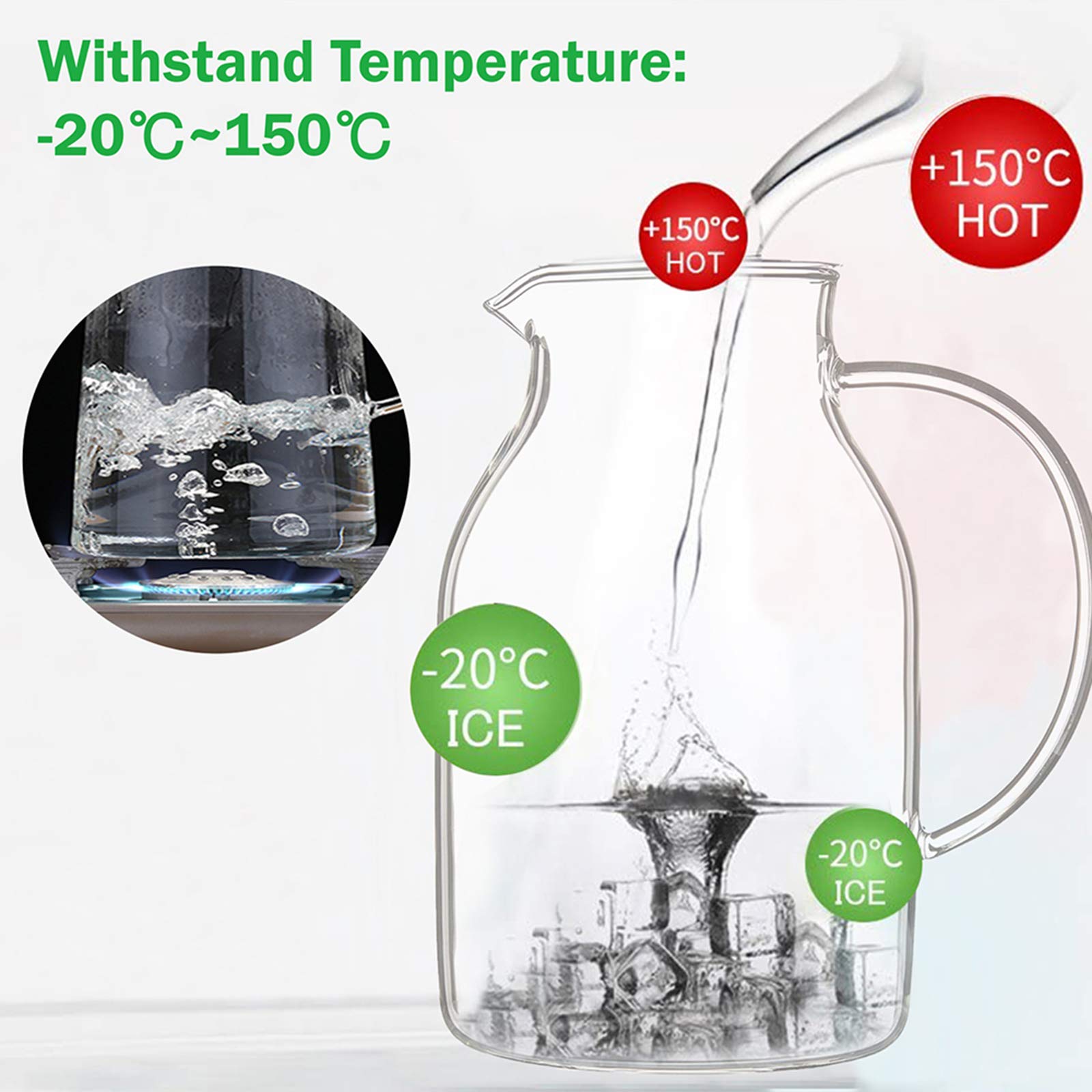 Abdodar 88OZ pitcher with stainless steel lid for secure pouring