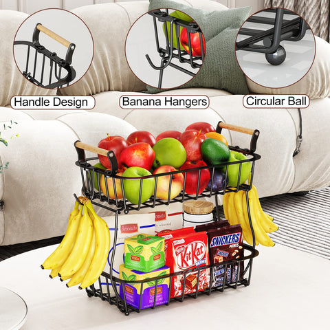 Alebew stable wrought iron rack prevents tipping on busy counters.