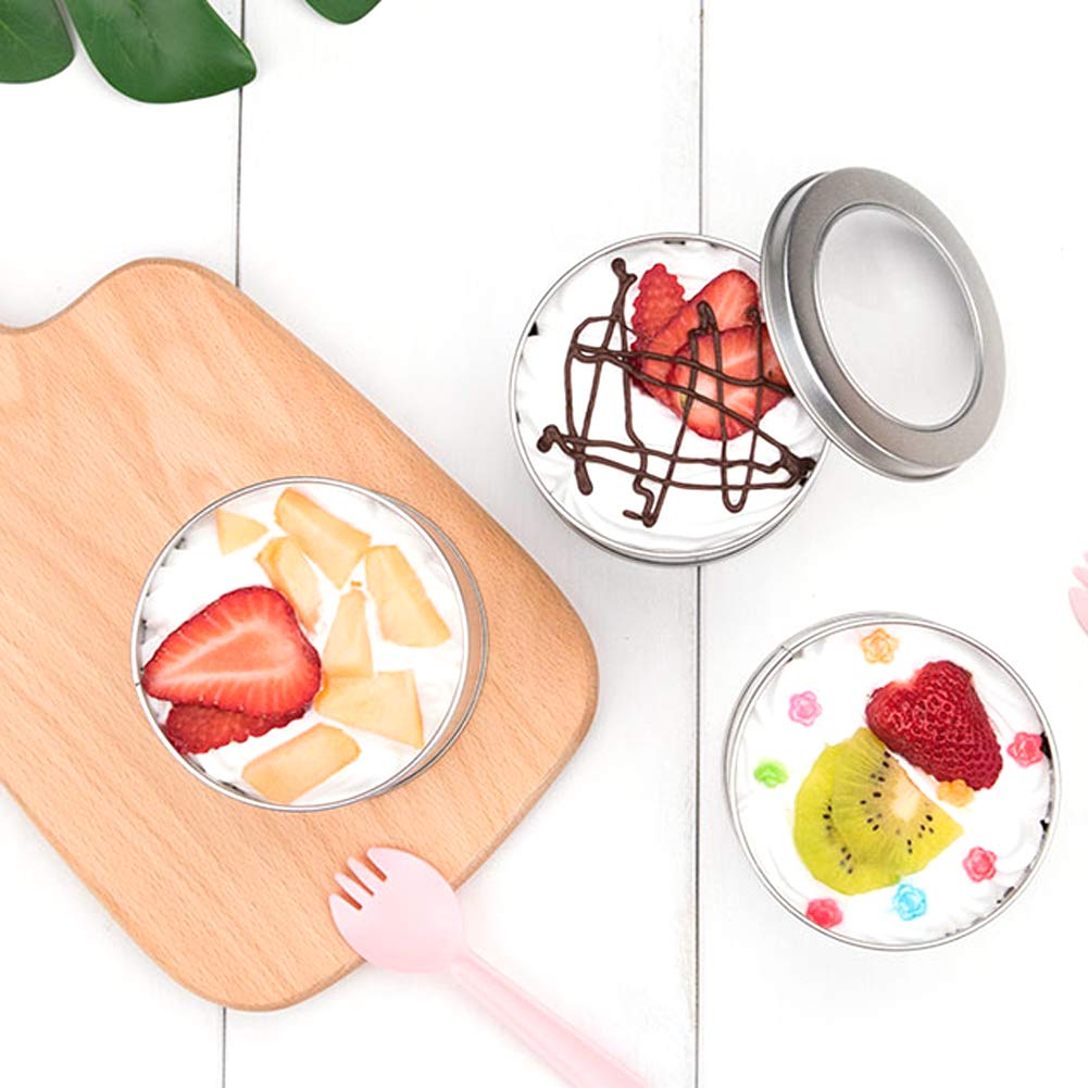 Abgream 2 oz container shows contents at a glance, ideal for samples and travel.