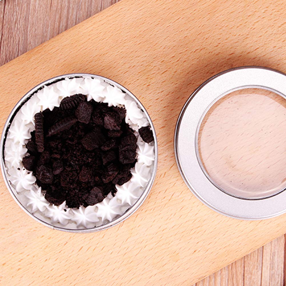Abgream metal tin with smooth edges offers safe, portable storage for cosmetics or accessories.