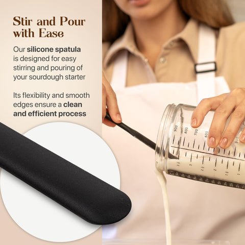 ABIOTO Danish whisk for smooth batter and starter blending.
