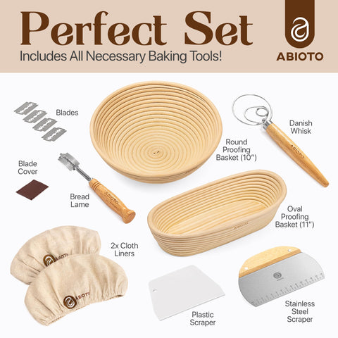 Abioto oval banneton 11in ensures even fermentation for rustic loaves.