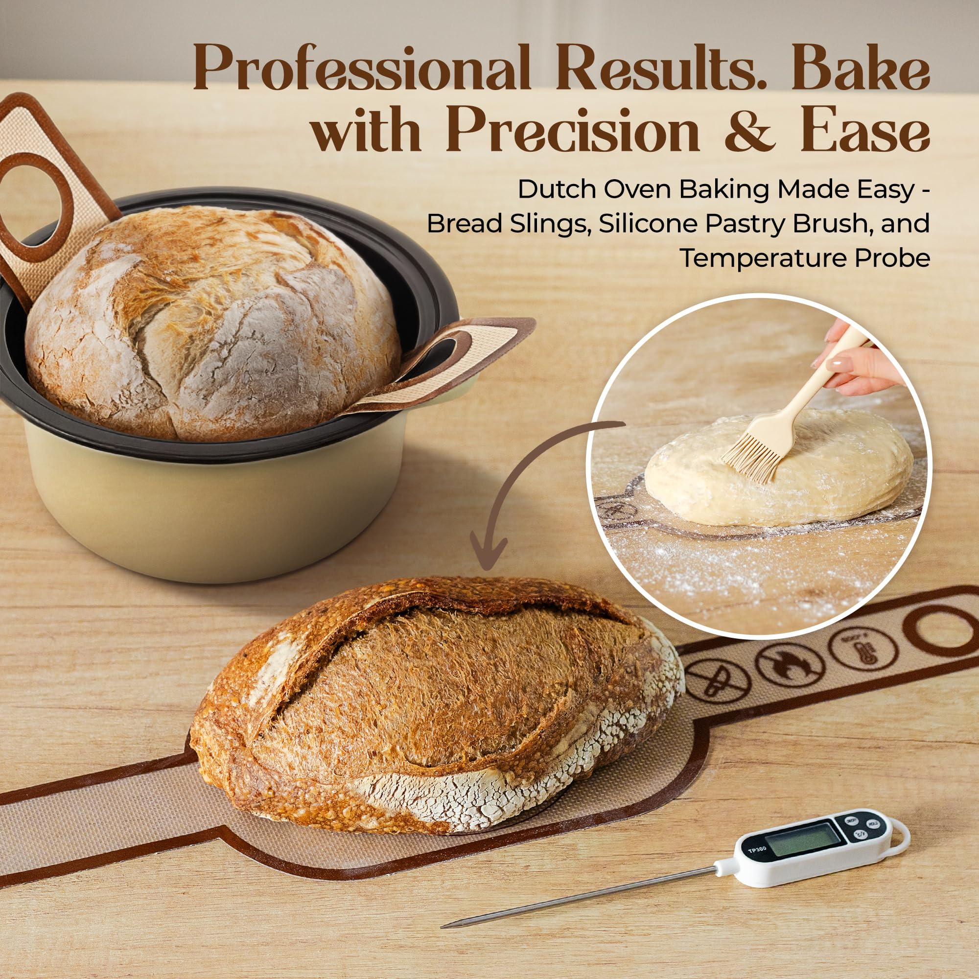 Gift-ready packaging highlights the premium bread making experience.