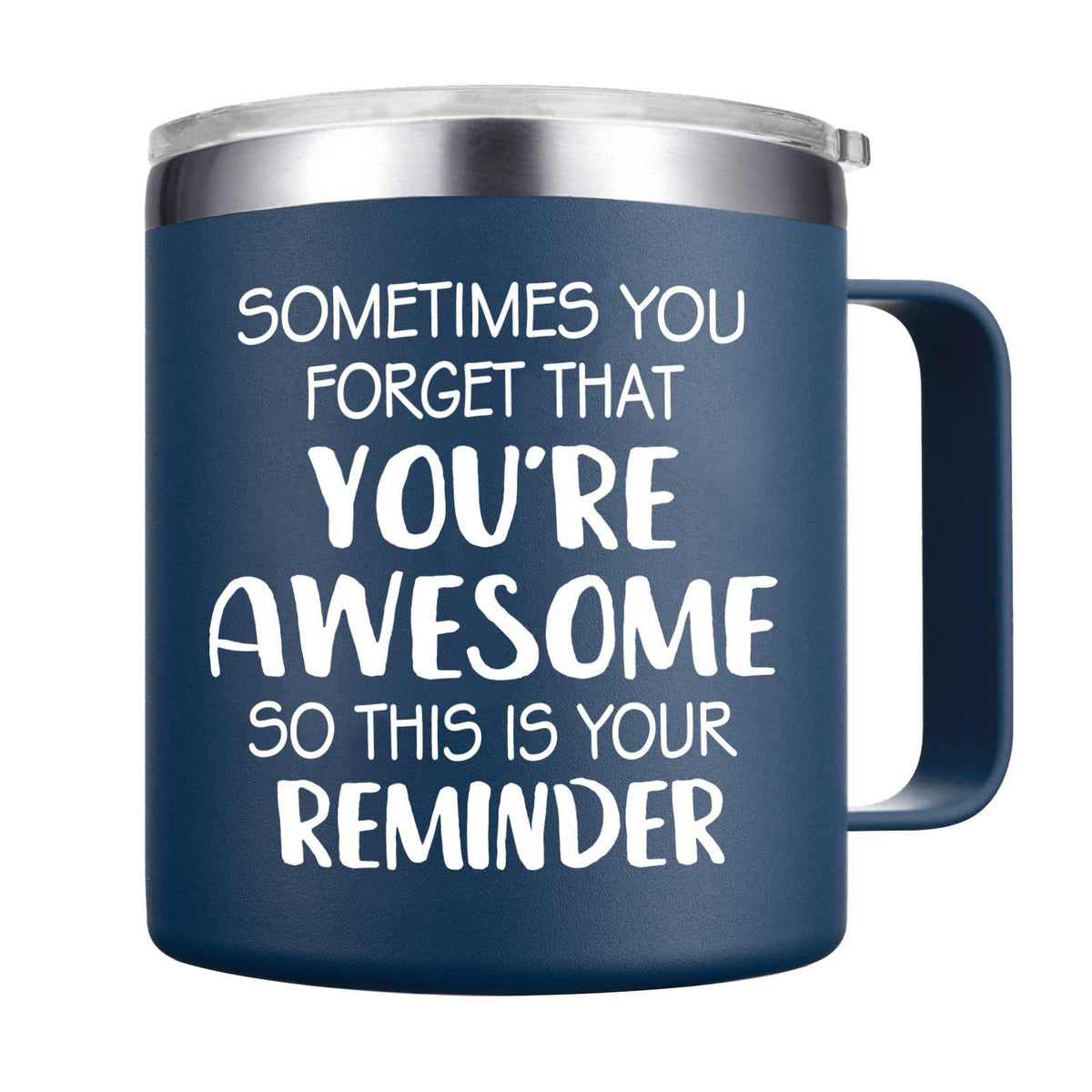 Abledn mug front view shows inspirational message, ideal for gifting to men