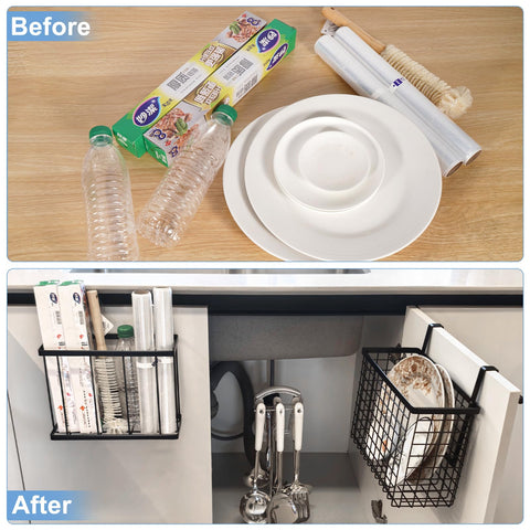 Aboevnc towel holder reduces clutter and mold risk in cabinets.