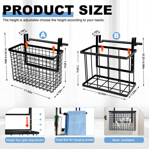 Aboevnc cabinet door organizer with towel bar keeps towels ready.