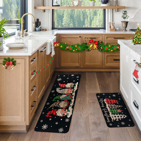 ABONDEVER snow motif rug brings cozy seasonal ambiance to spaces.