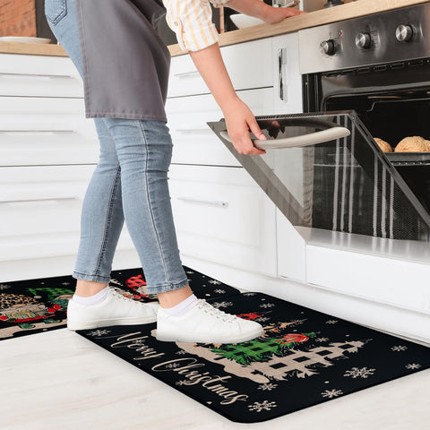 ABONDEVER two-sizes kitchen mat fits diverse layouts with quick setup.