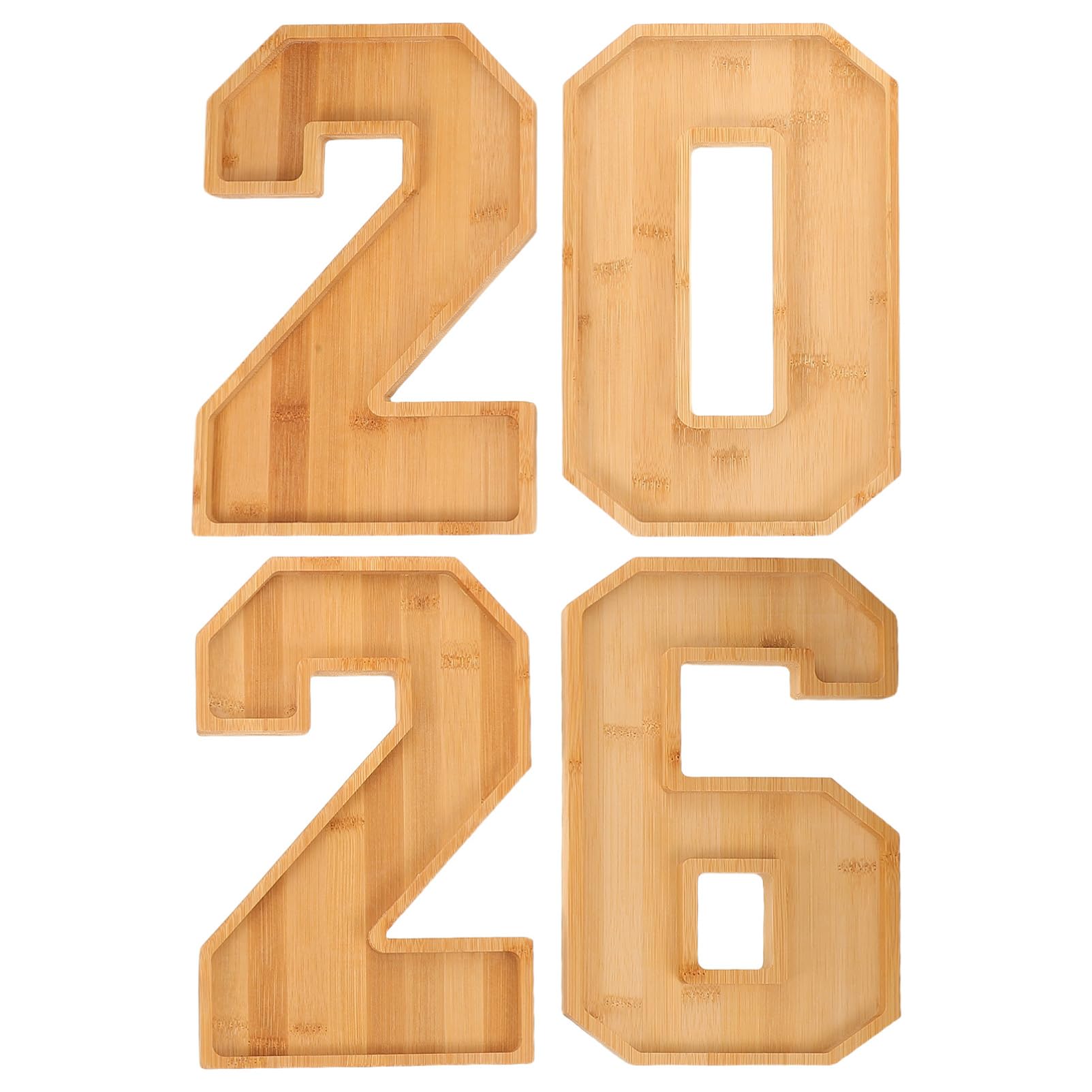 ABOOFAN charcuterie tray with numbered sections, ideal as graduation centerpiece.
