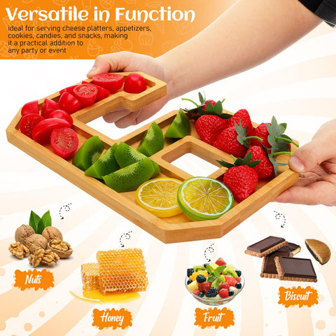 ABOOFAN rustic wooden surface adding warm charm to fruit and cheese spreads.