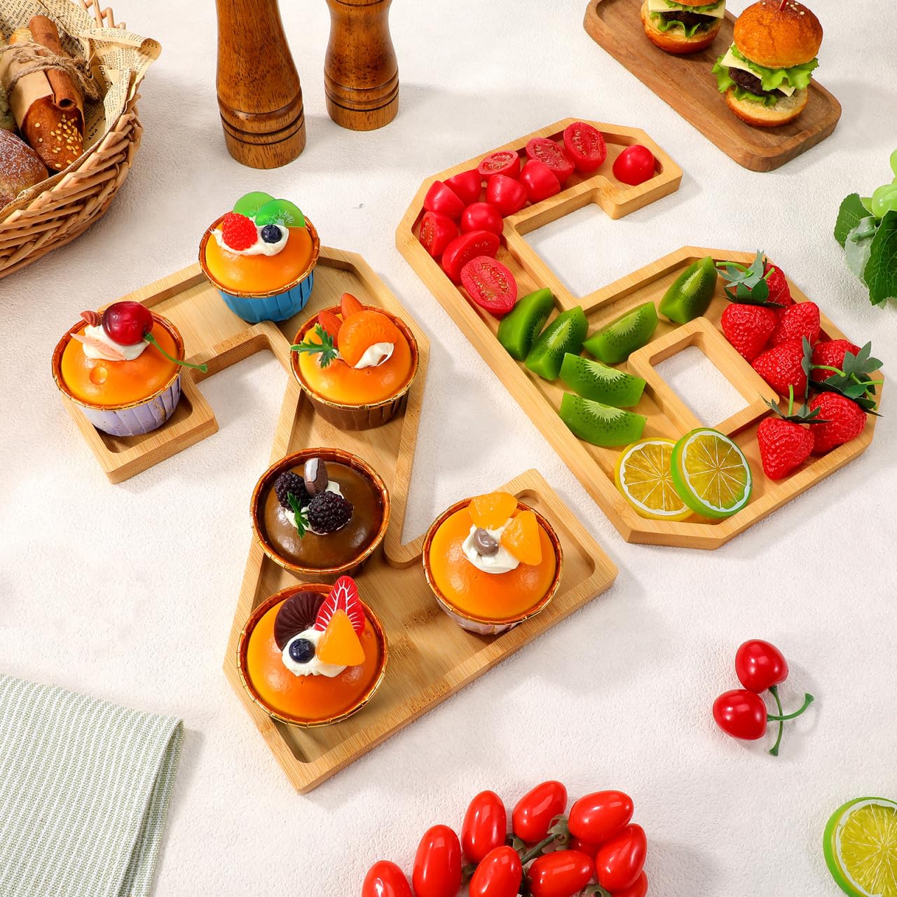 ABOOFAN modern charcuterie tray adds stylish New Year table décor.