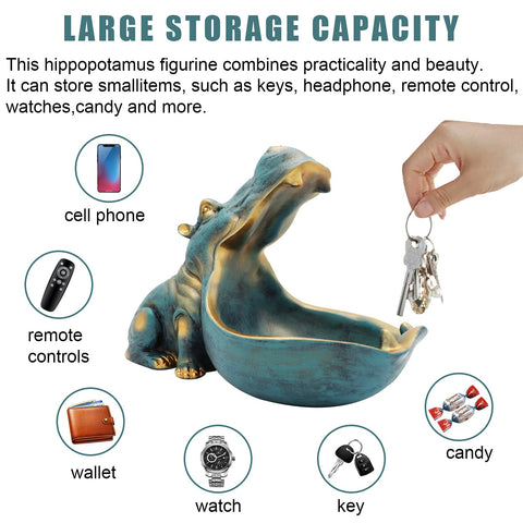 aboxoo hippo candy dish open top for sweets.