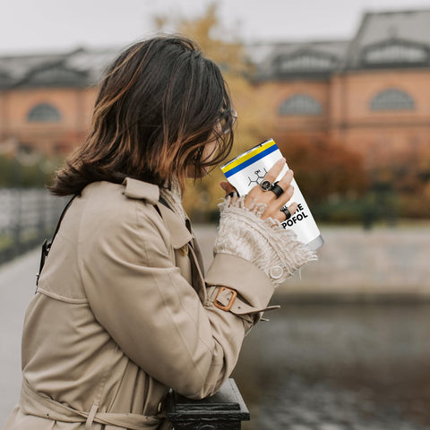Absacie tumbler with straw and lid setup for hassle-free on-the-go sipping.