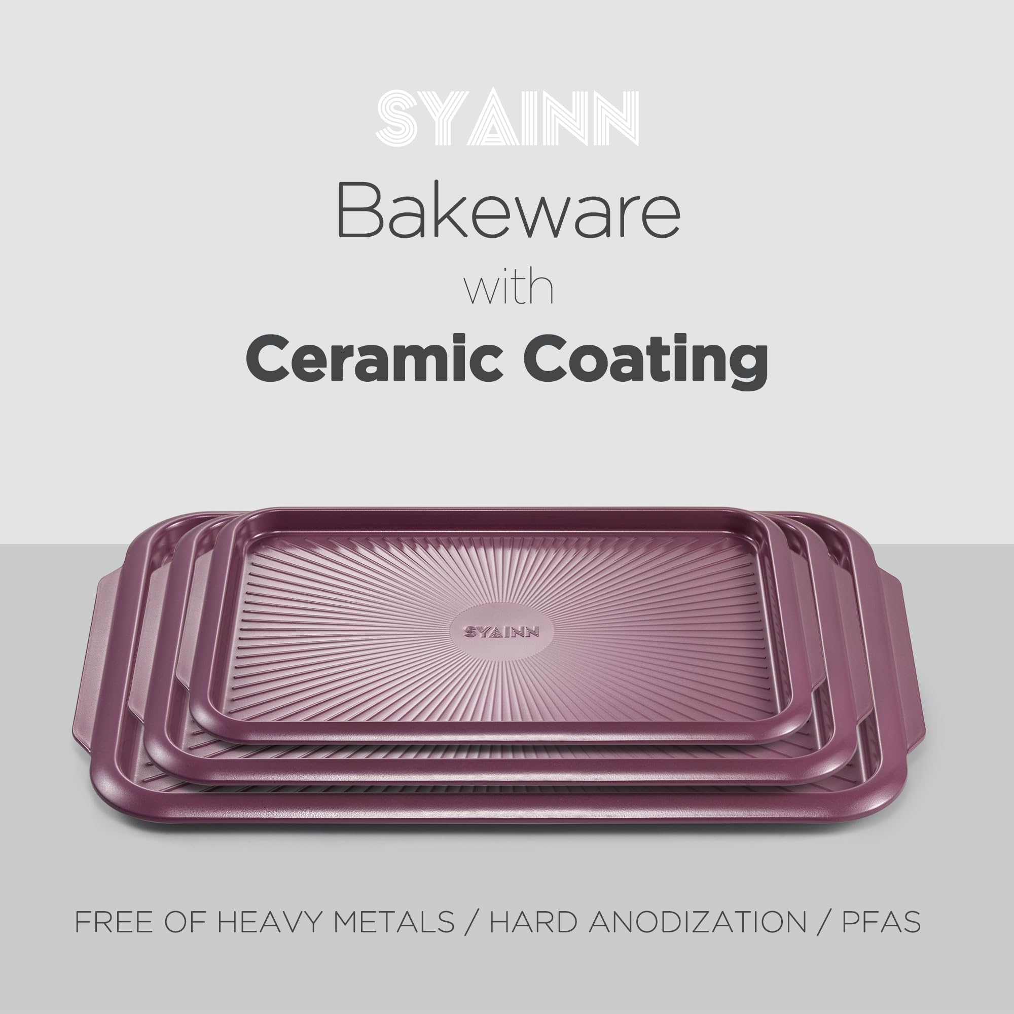 ABSORATED SYAINN quarter pan for roasting vegetables with quick cleanup