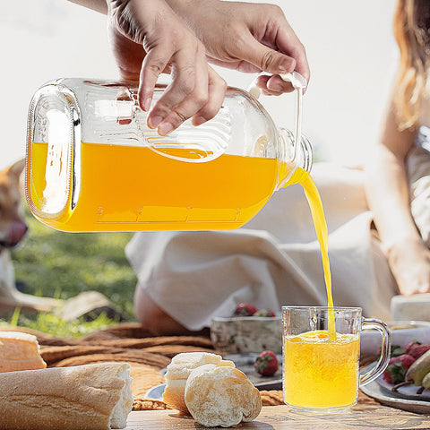 Absovetu 2-quart capacity suits milk, water, or juice storage.