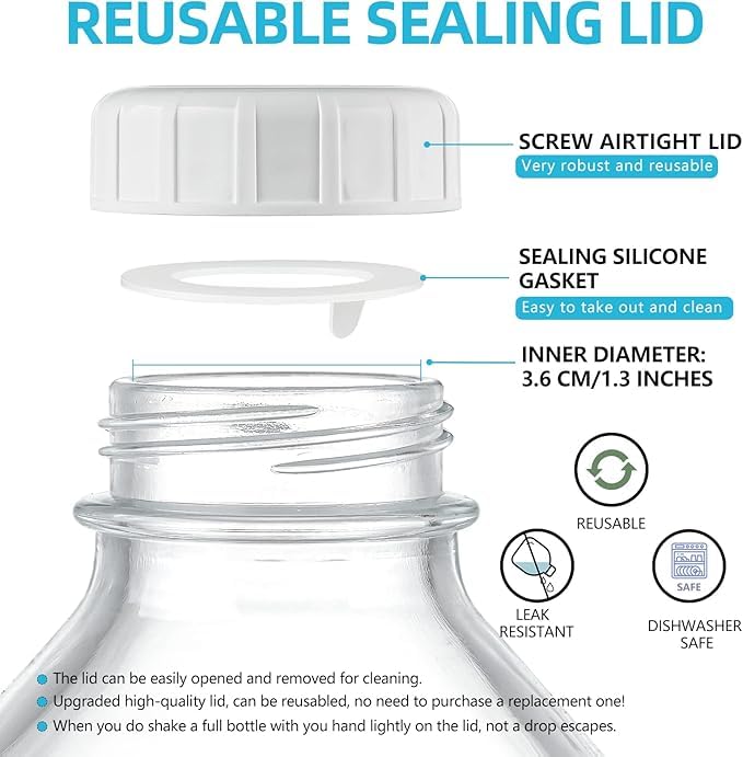 Absovetu ergonomic side-grip glass bottle for easy handling.