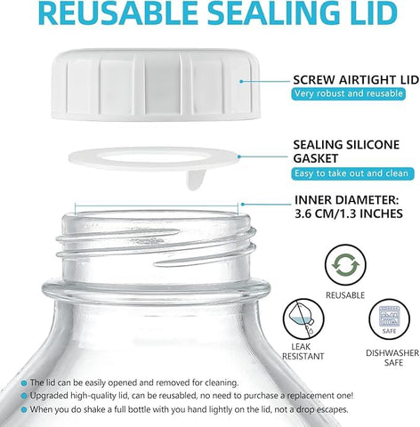 Absovetu ergonomic side-grip glass bottle for easy handling.