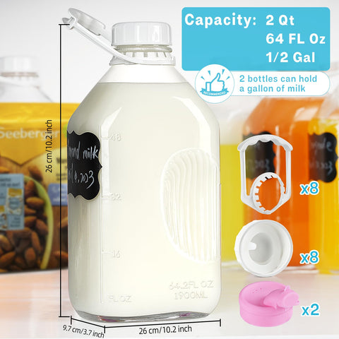 Absovetu pink pour spouts included for mess-free pouring.