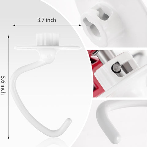 ABTER K45DH C-shaped dough hook designed for kneading yeast dough.