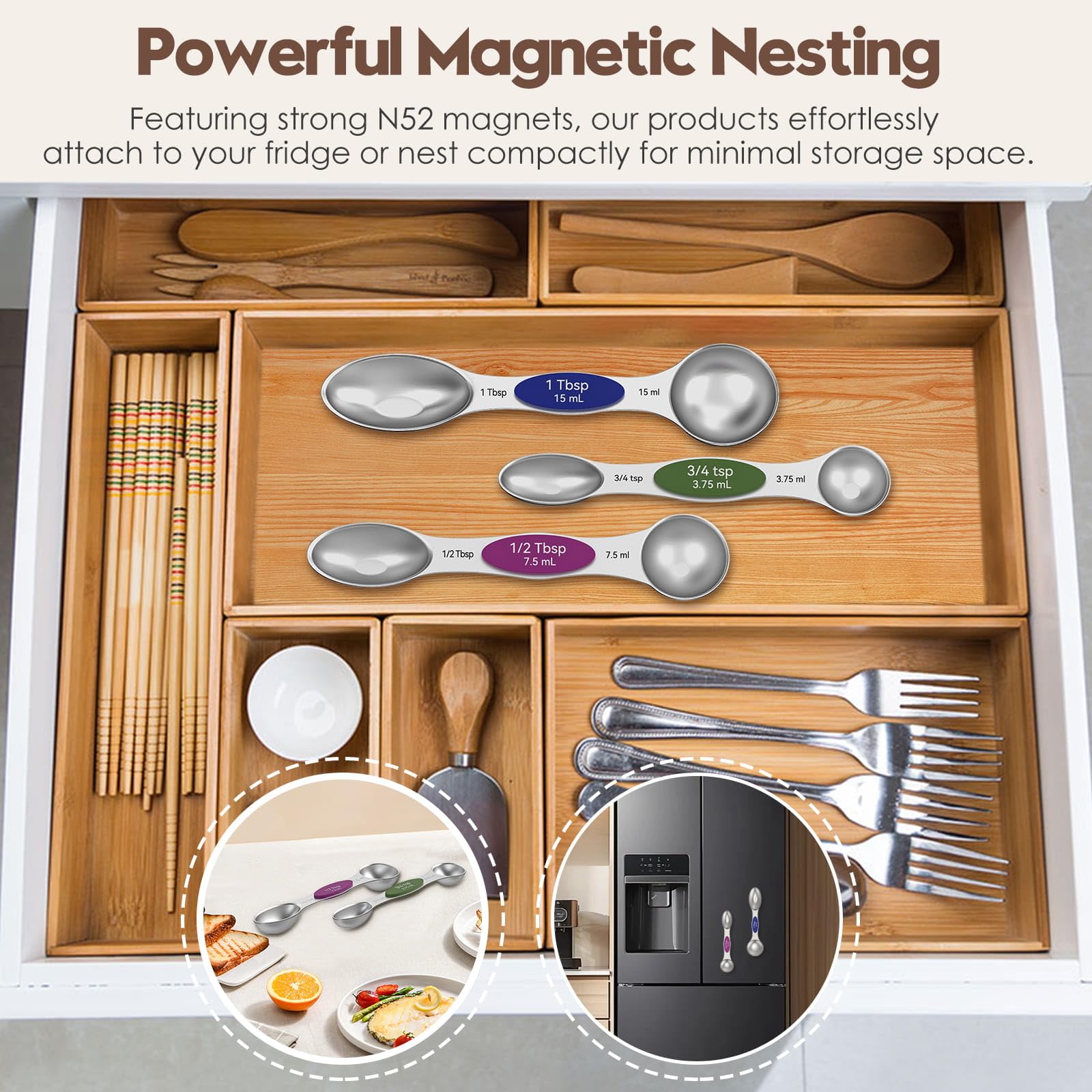 Abtrino measuring spoons are easy to clean and rust-resistant.
