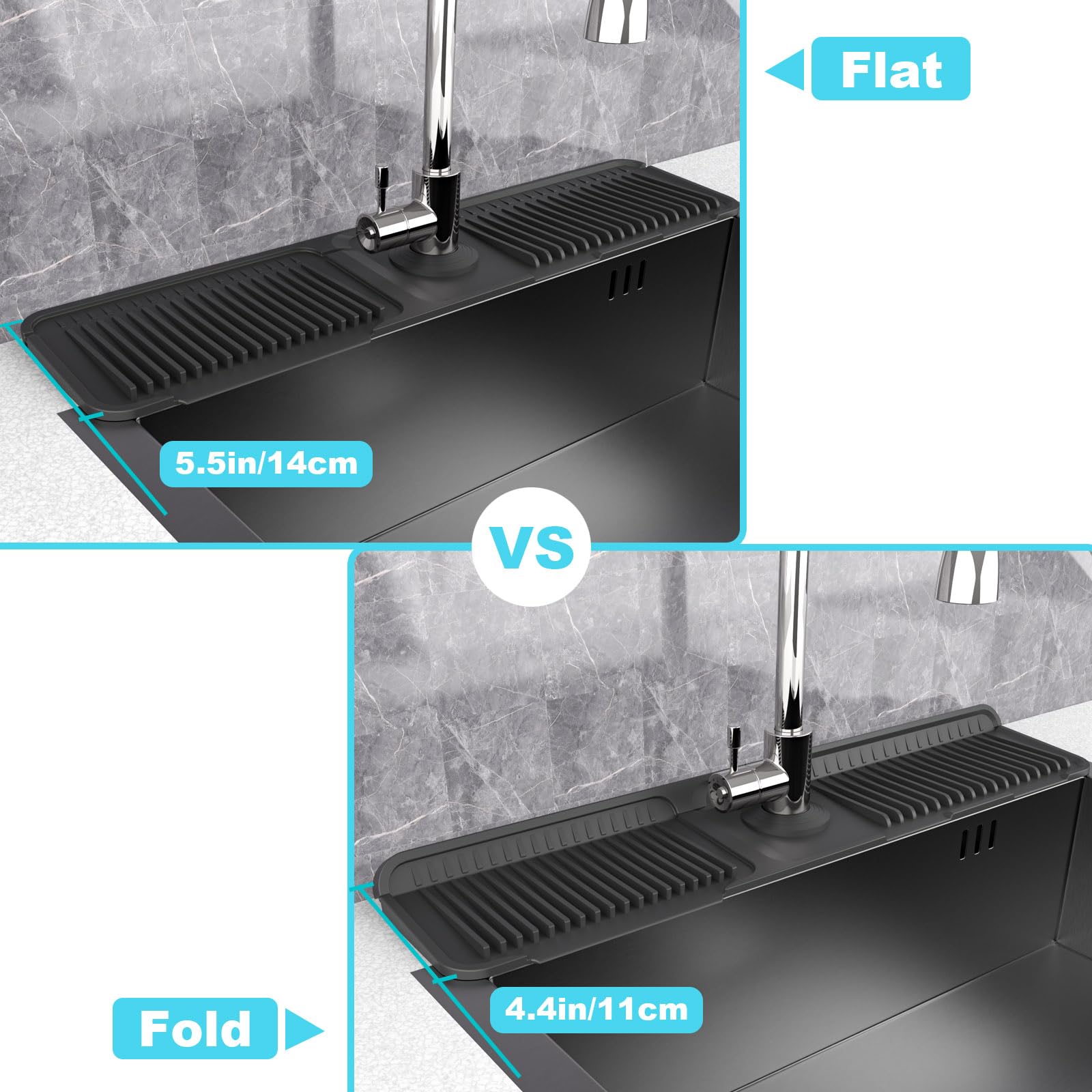 Abulun silicone drip tray under faucet for easy cleaning and drying