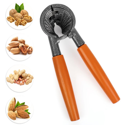 Abuntor nut crackers are best for most shelled nuts; very hard varieties may require extra effort.