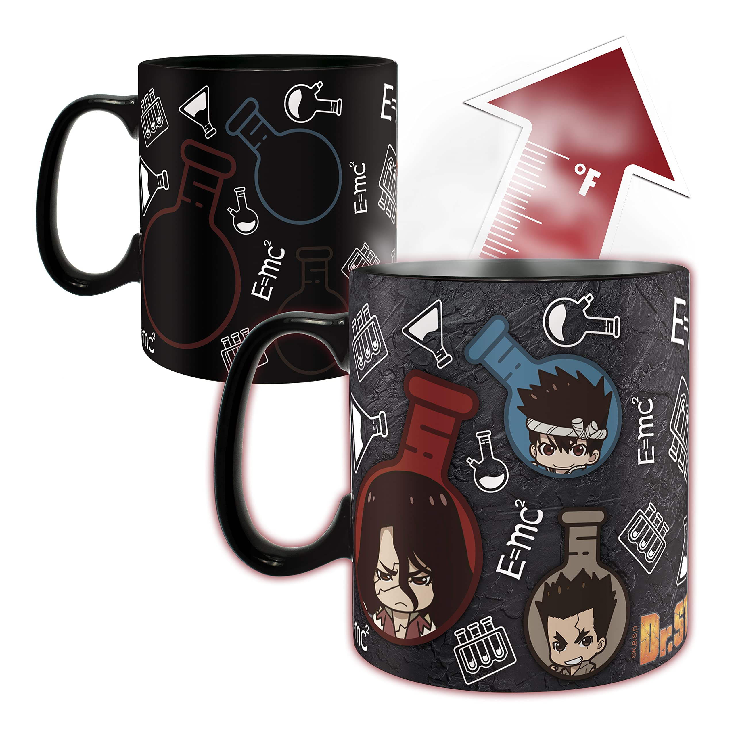ABYSTYLE color-change glaze on ceramic mug reveals artwork during warm drinks.
