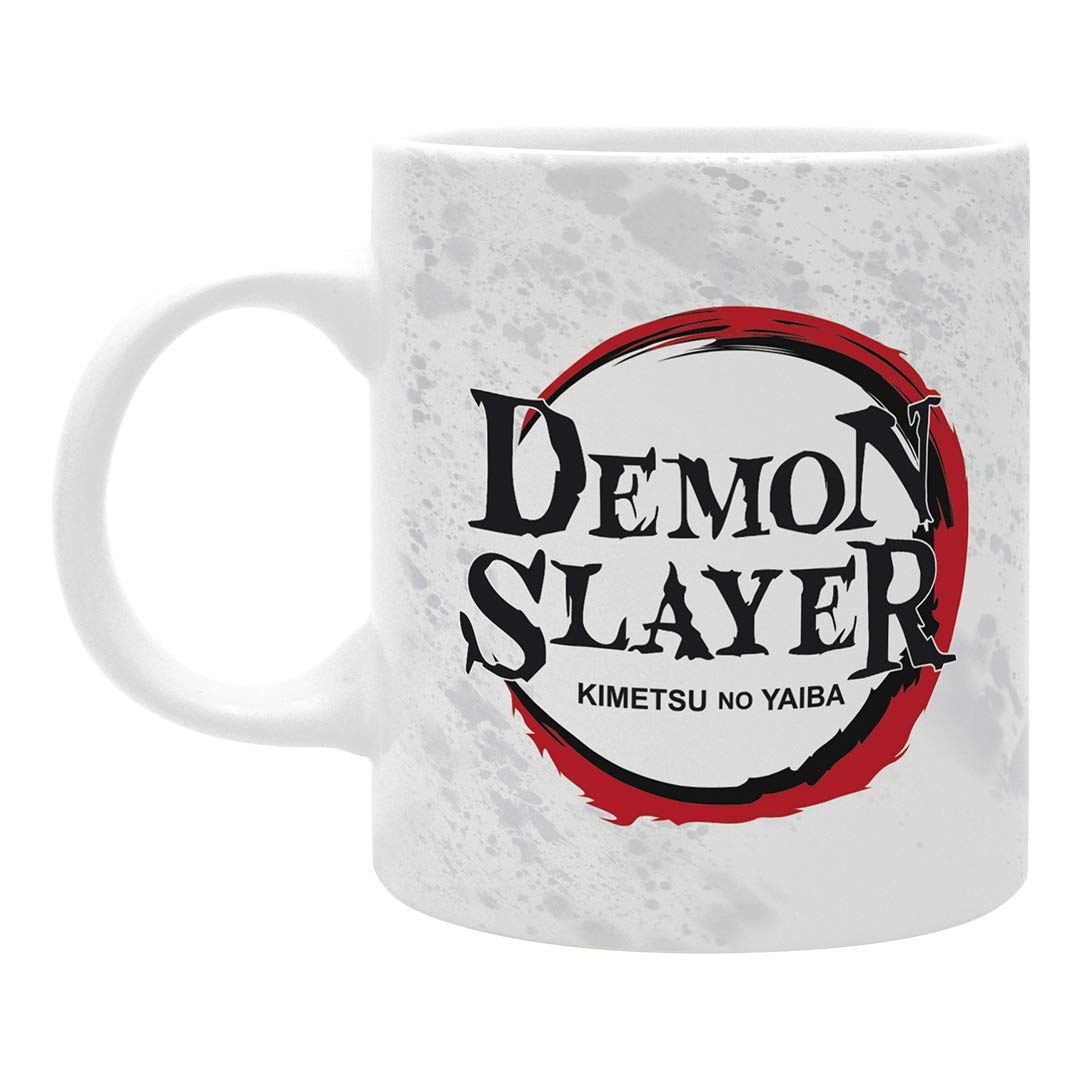 ABYSTYLE Demon Slayer mug back view displaying the logo for collectors.