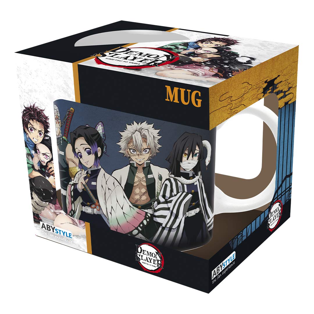 ABYSTYLE Demon Slayer Pillars mug gift-ready packaging, perfect for anime fans.