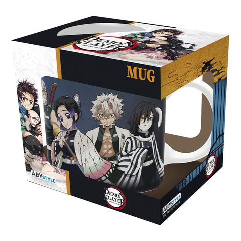 ABYSTYLE Demon Slayer Pillars mug gift-ready packaging, perfect for anime fans.