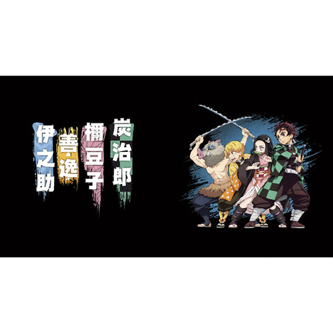 ABYSTYLE Demon Slayer pint glass with Zenitsu and Inosuke, perfect for anime nights and display.